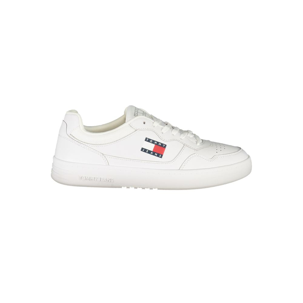 Tommy Hilfiger White Leather Mens Sneakers