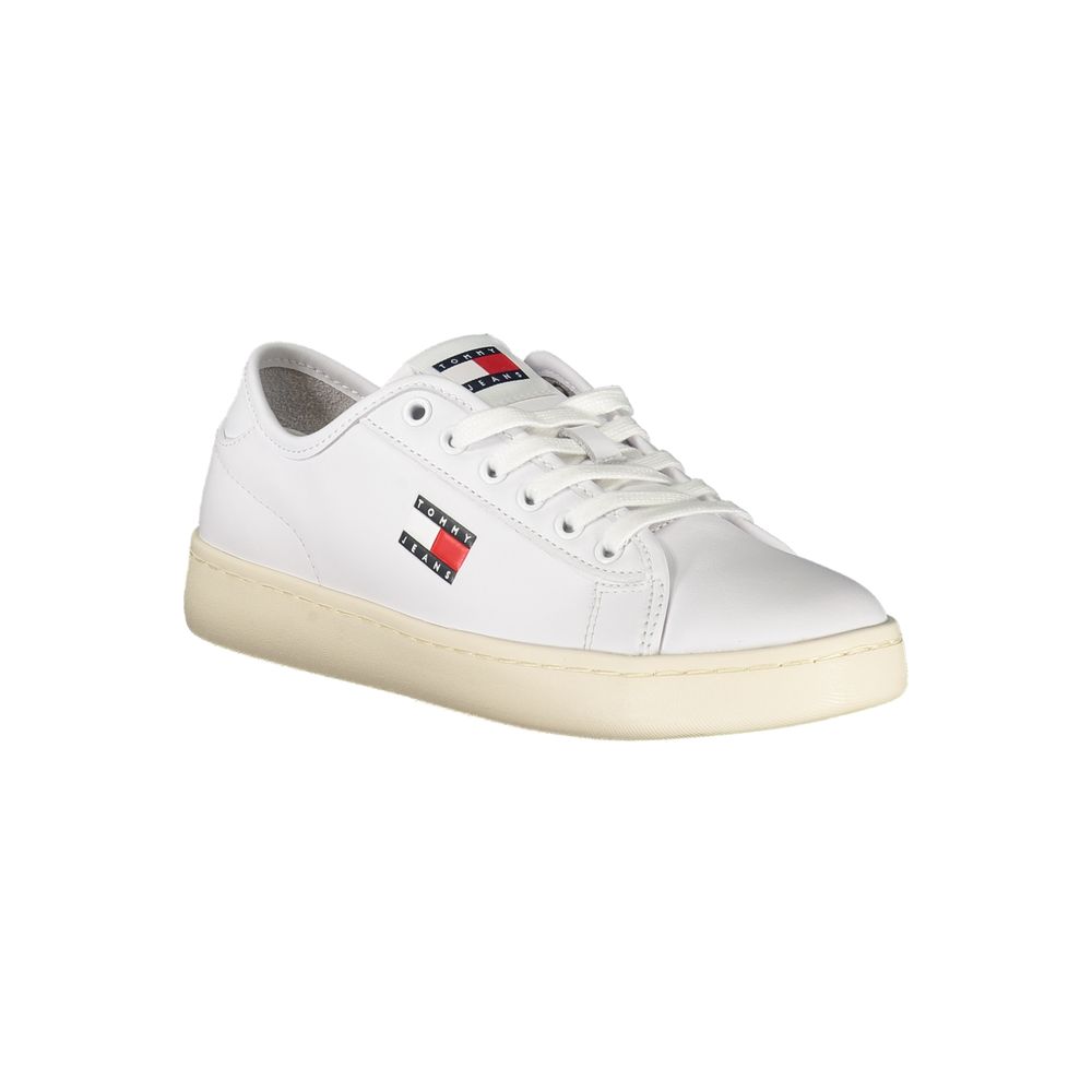 Tommy Hilfiger White Leather Women Sneakers