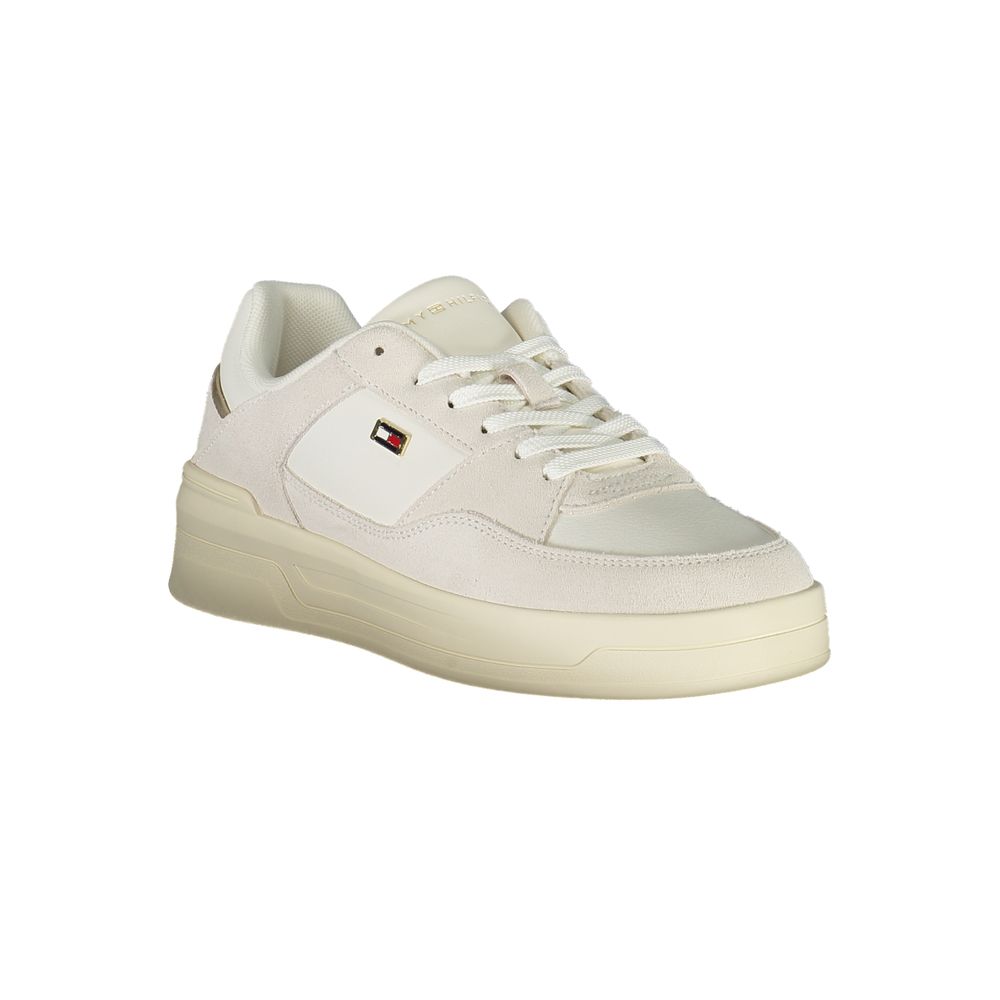 Tommy Hilfiger White Leather Women Sneakers