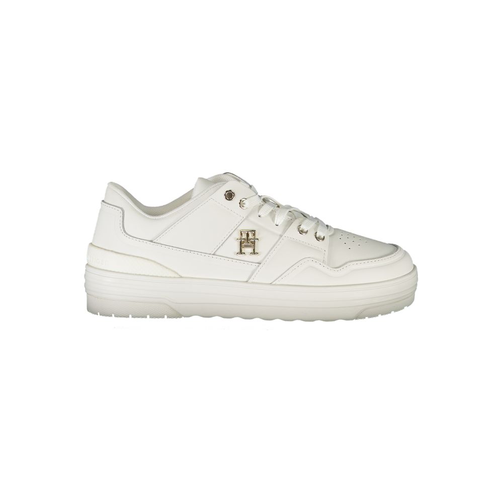 Tommy Hilfiger White Leather Women Sneakers