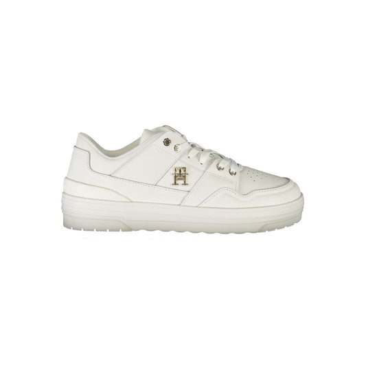 Tommy Hilfiger White Leather Women Sneakers
