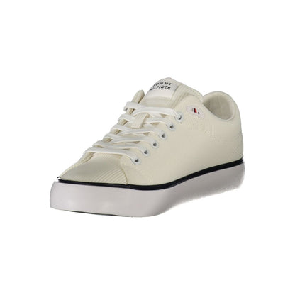 Tommy Hilfiger White Polyester Men Sneakers