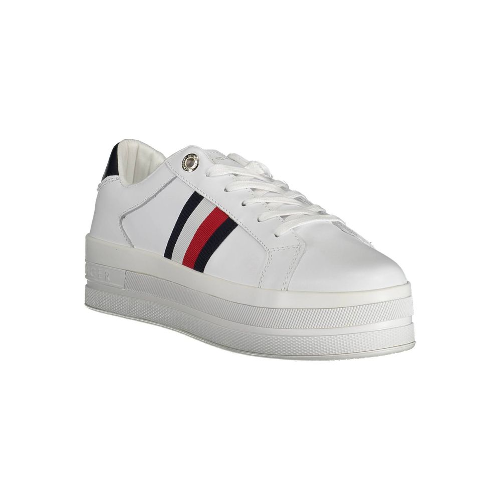 Tommy Hilfiger White Polyester Sneakers