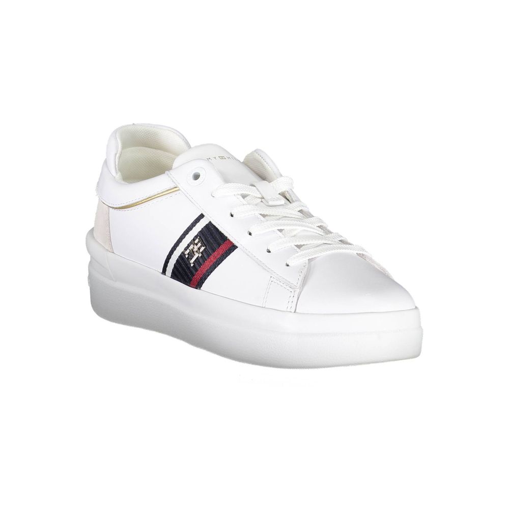 Tommy Hilfiger White Polyester Sneakers