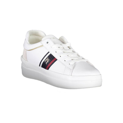 Tommy Hilfiger White Polyester Sneakers