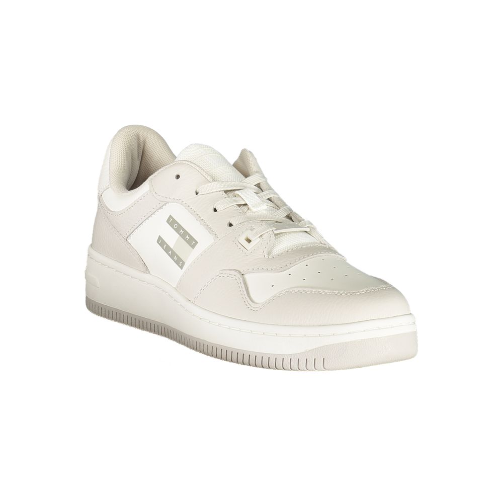 Tommy Hilfiger White Polyurethane Men Sneaker
