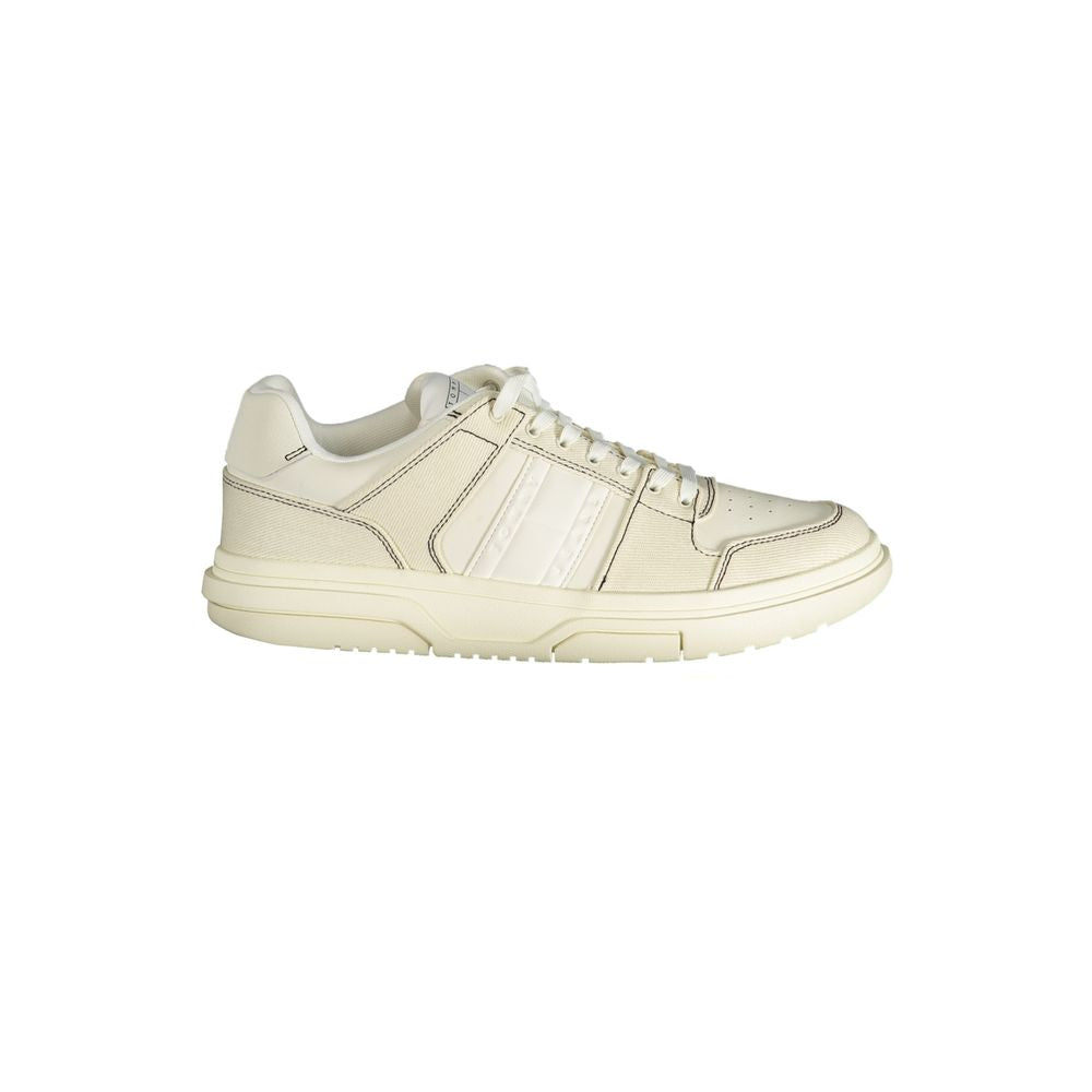 Tommy Hilfiger White Polyurethane Men Sneaker