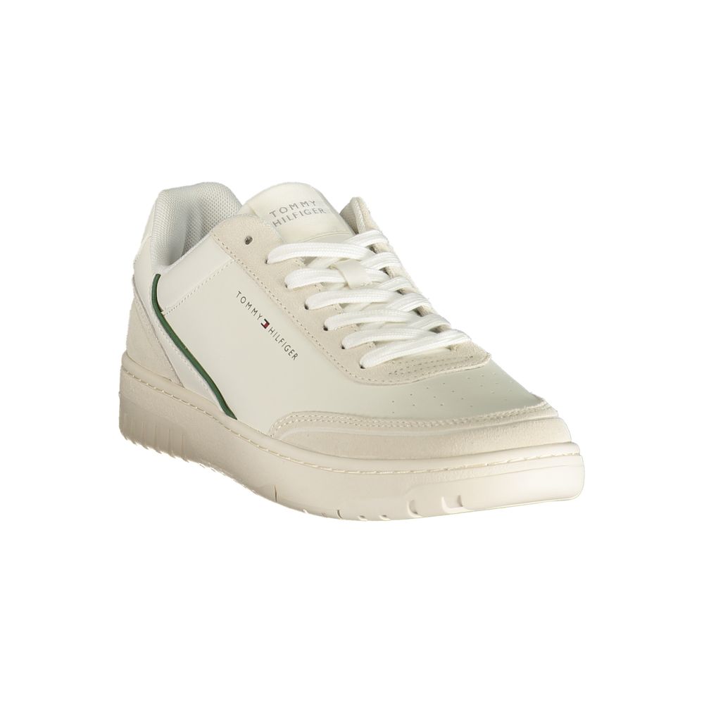 Tommy Hilfiger White Polyurethane Men's Sneaker