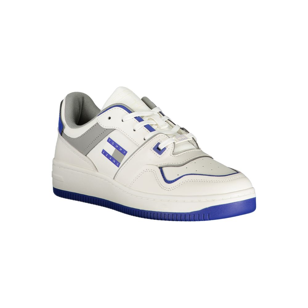 Tommy Hilfiger White and Royal Blue Men's Sneakers