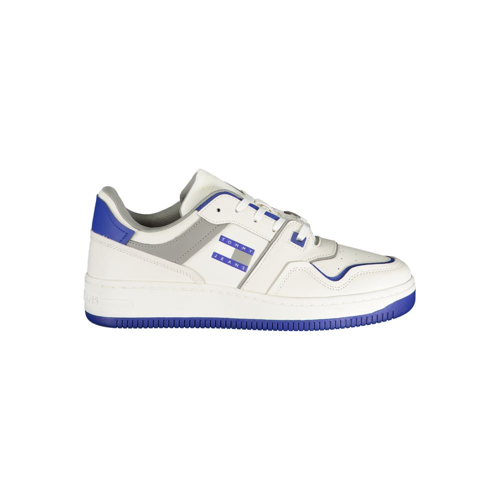 Tommy Hilfiger White and Royal Blue Men's Sneakers