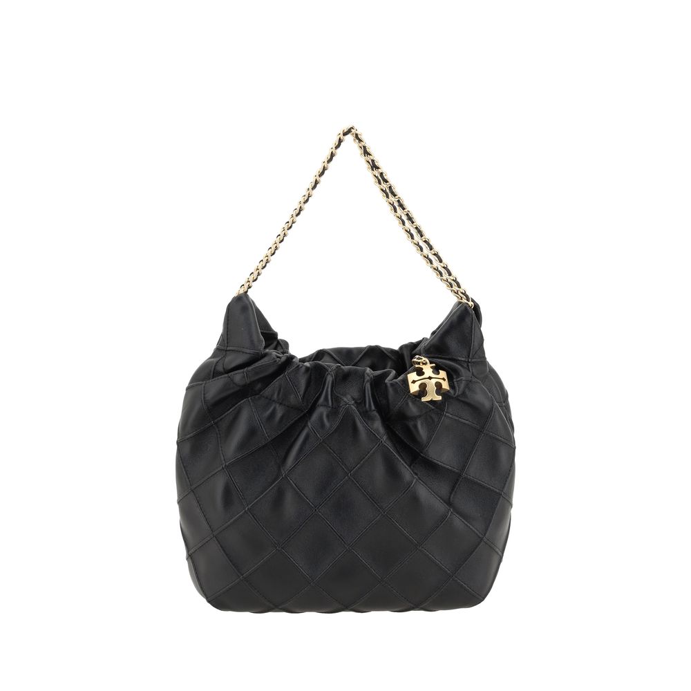 Tory Burch Black Calf Leather Bos Taurus Handbag