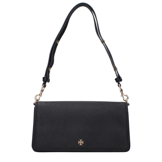 Tory Burch Black Leather Shoulder Bags