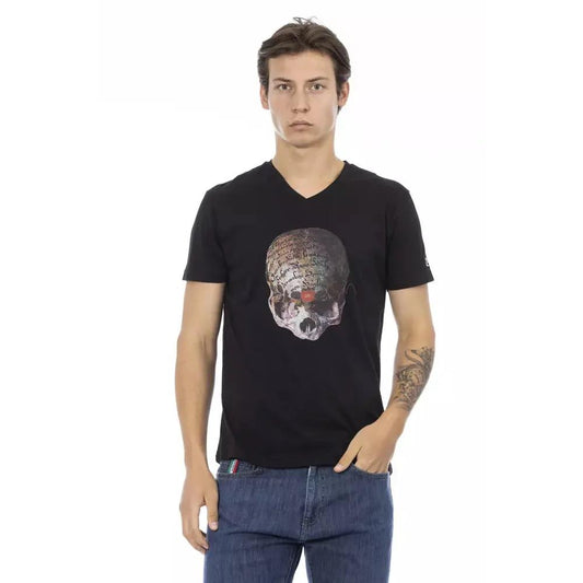 Trussardi Action Black Cotton Men T-Shirt