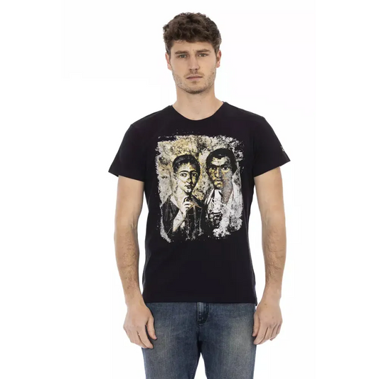 Trussardi Action Black Cotton Men T-Shirt
