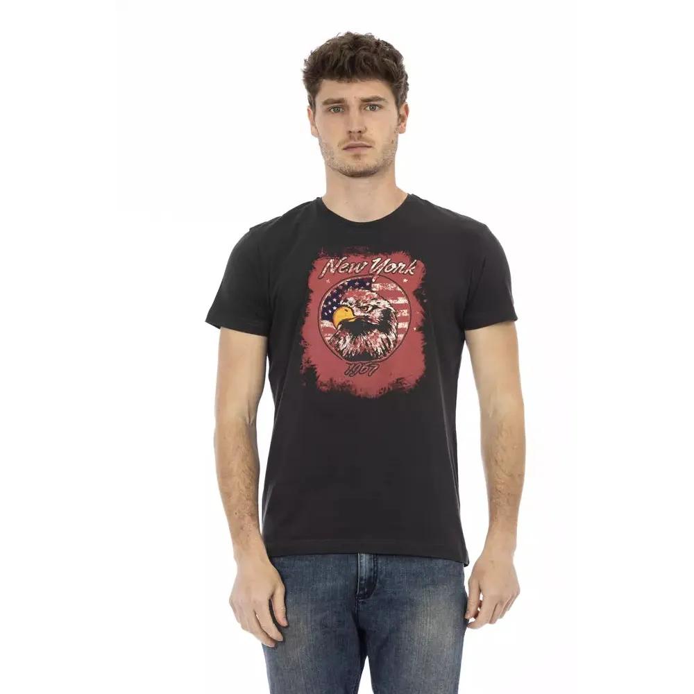 Trussardi Action Black Cotton Men T-Shirt
