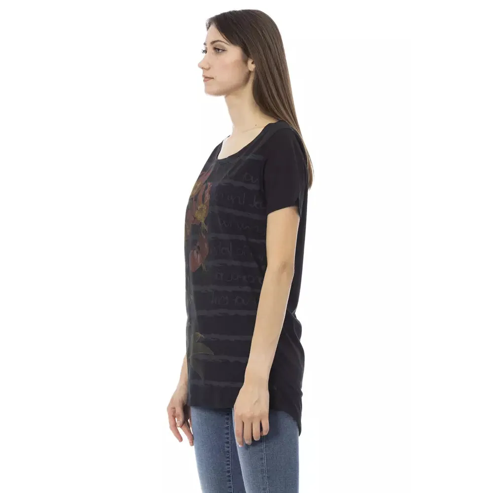Trussardi Action Black Cotton Women T-Shirt