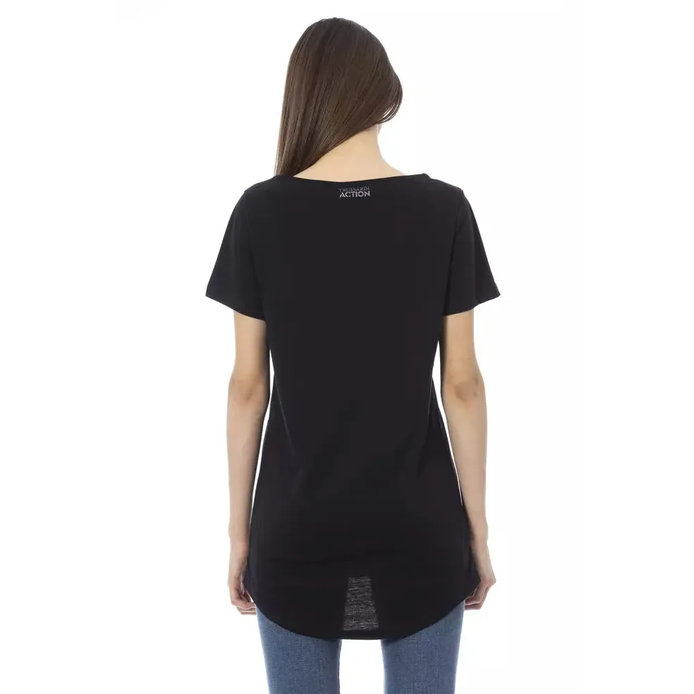 Trussardi Action Black Cotton Women T-Shirt