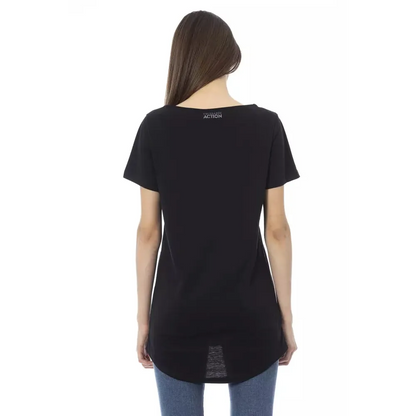Trussardi Action Black Cotton Women T-Shirt