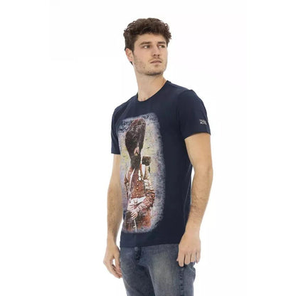Trussardi Action Blue Cotton Men T-Shirt