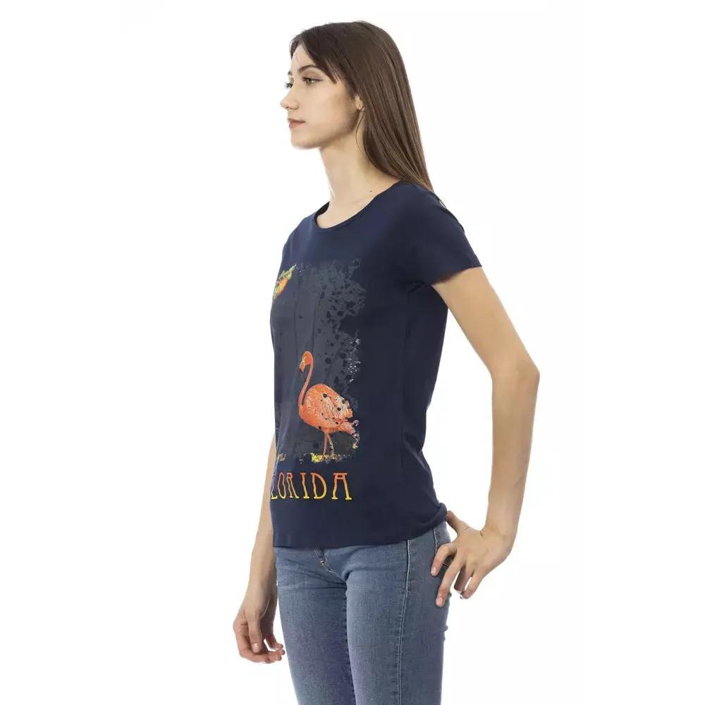 Trussardi Action Blue Cotton Women T-Shirt