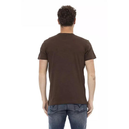 Trussardi Action Brown Cotton Men T-Shirt