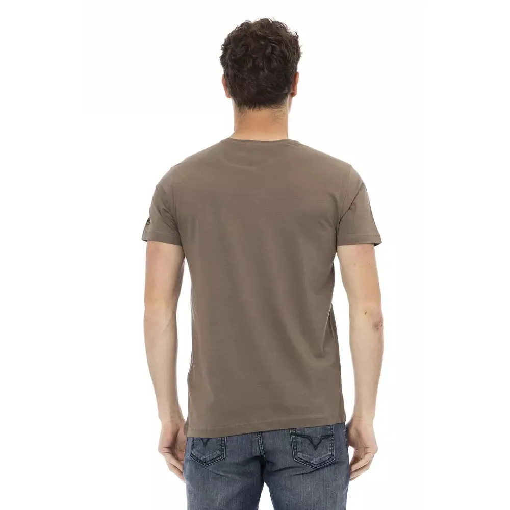 Trussardi Action Brown Cotton Men T-Shirt