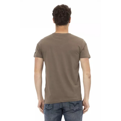 Trussardi Action Brown Cotton Men T-Shirt