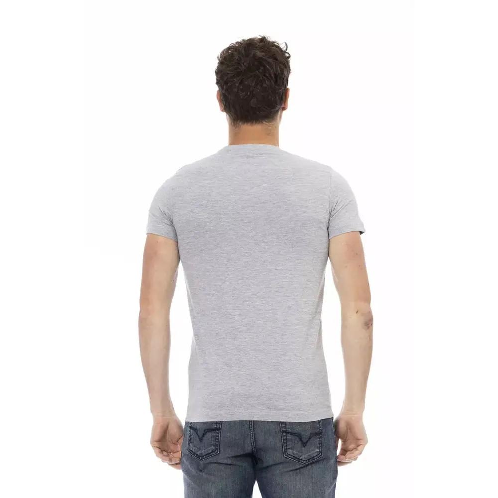 Trussardi Action Gray Cotton Men T-Shirt
