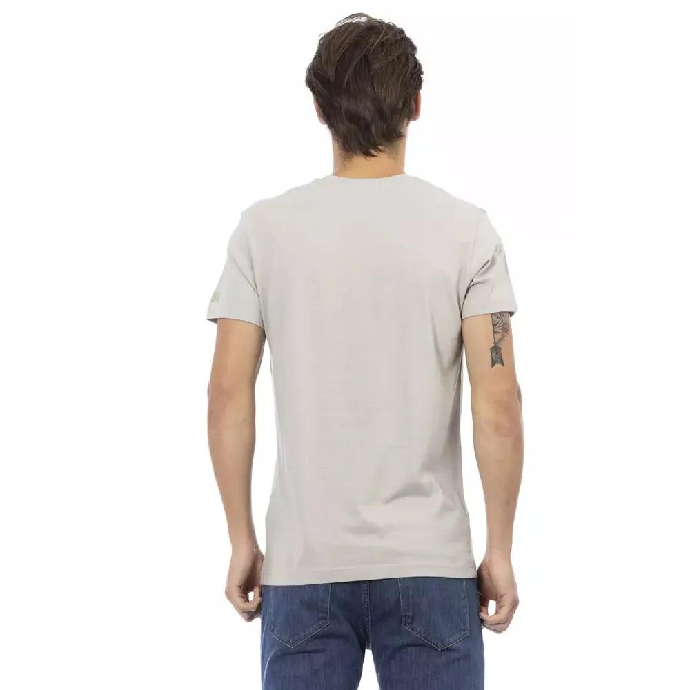 Trussardi Action Gray Cotton Men T-Shirt