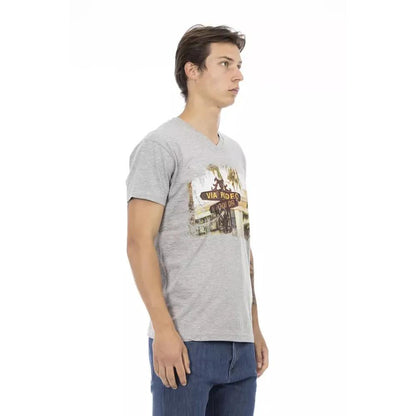 Trussardi Action Gray Cotton Men's T-Shirt