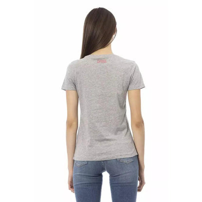 Trussardi Action Gray Cotton Women T-Shirt