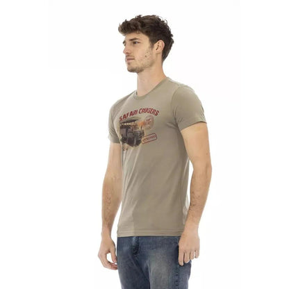 Trussardi Action Green Cotton Men T-Shirt