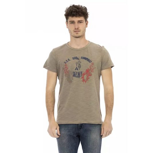 Trussardi Action "Green Cotton Men T-Shirt"