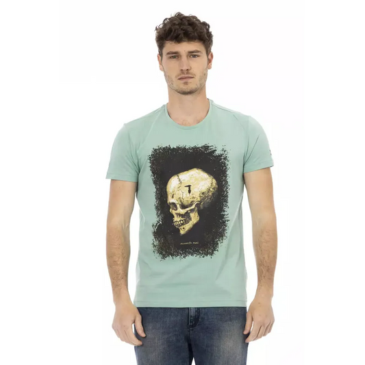 Trussardi Action Green Cotton Men T-Shirt