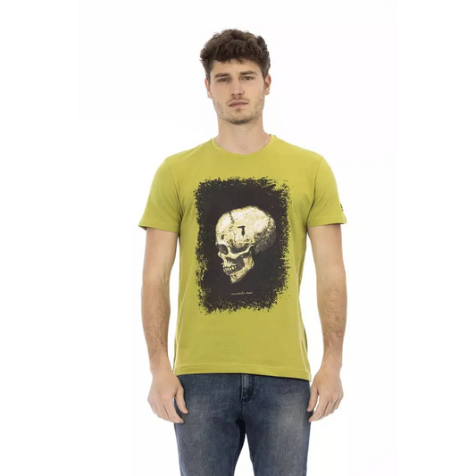 Trussardi Action Green Cotton Men T-Shirt