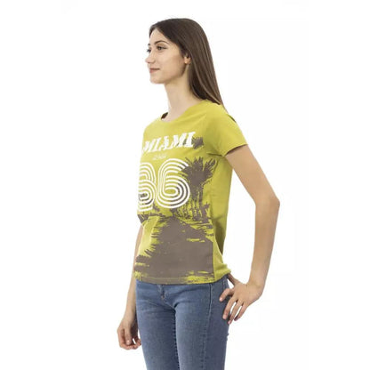 Trussardi Action Green Cotton Women T-Shirt