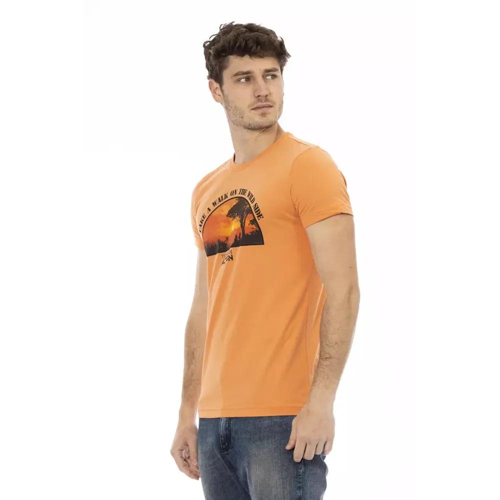 Trussardi Action Orange Cotton Men T-Shirt