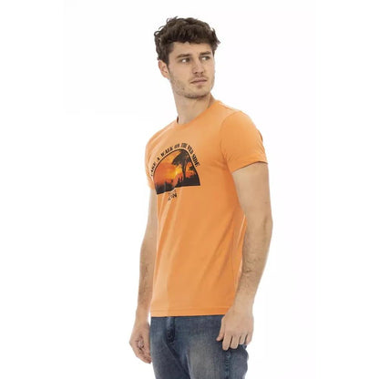 Trussardi Action Orange Cotton Men T-Shirt