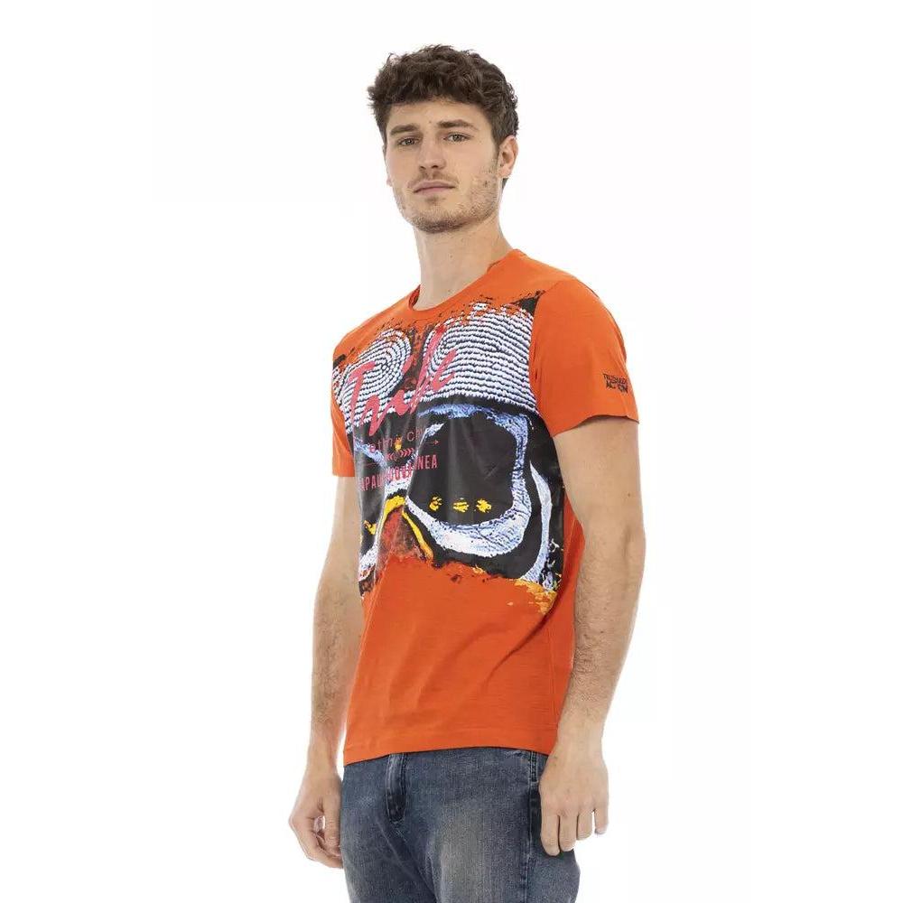 Trussardi Action Orange Cotton Men T-Shirt