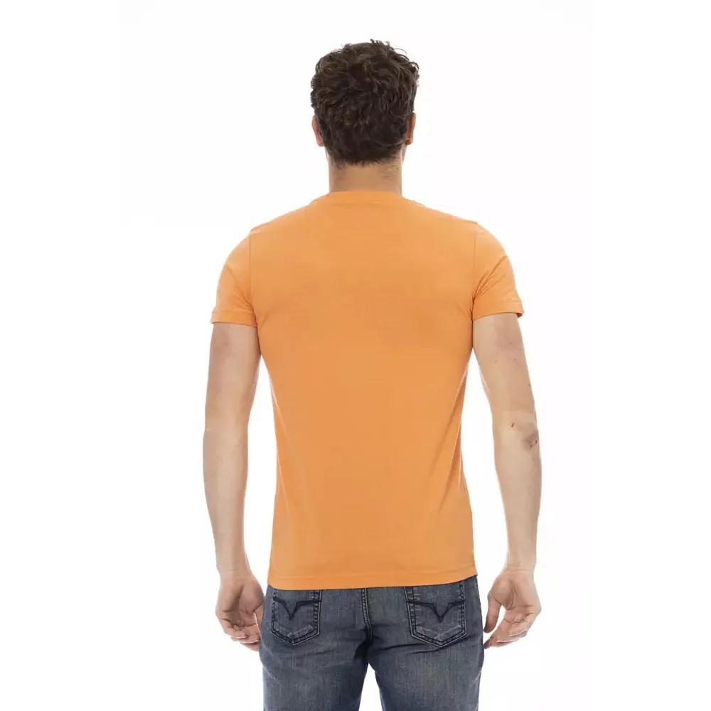 Trussardi Action Orange Cotton Men T-Shirt