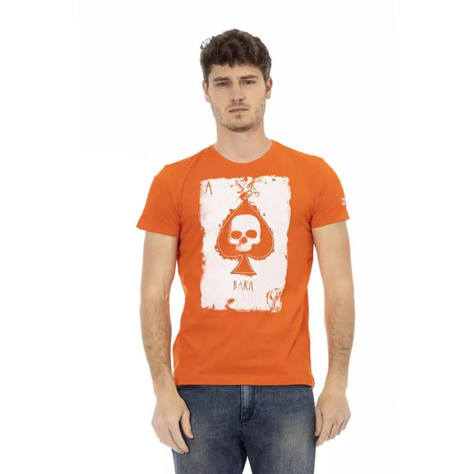 Trussardi Action Orange Cotton Men T-Shirt