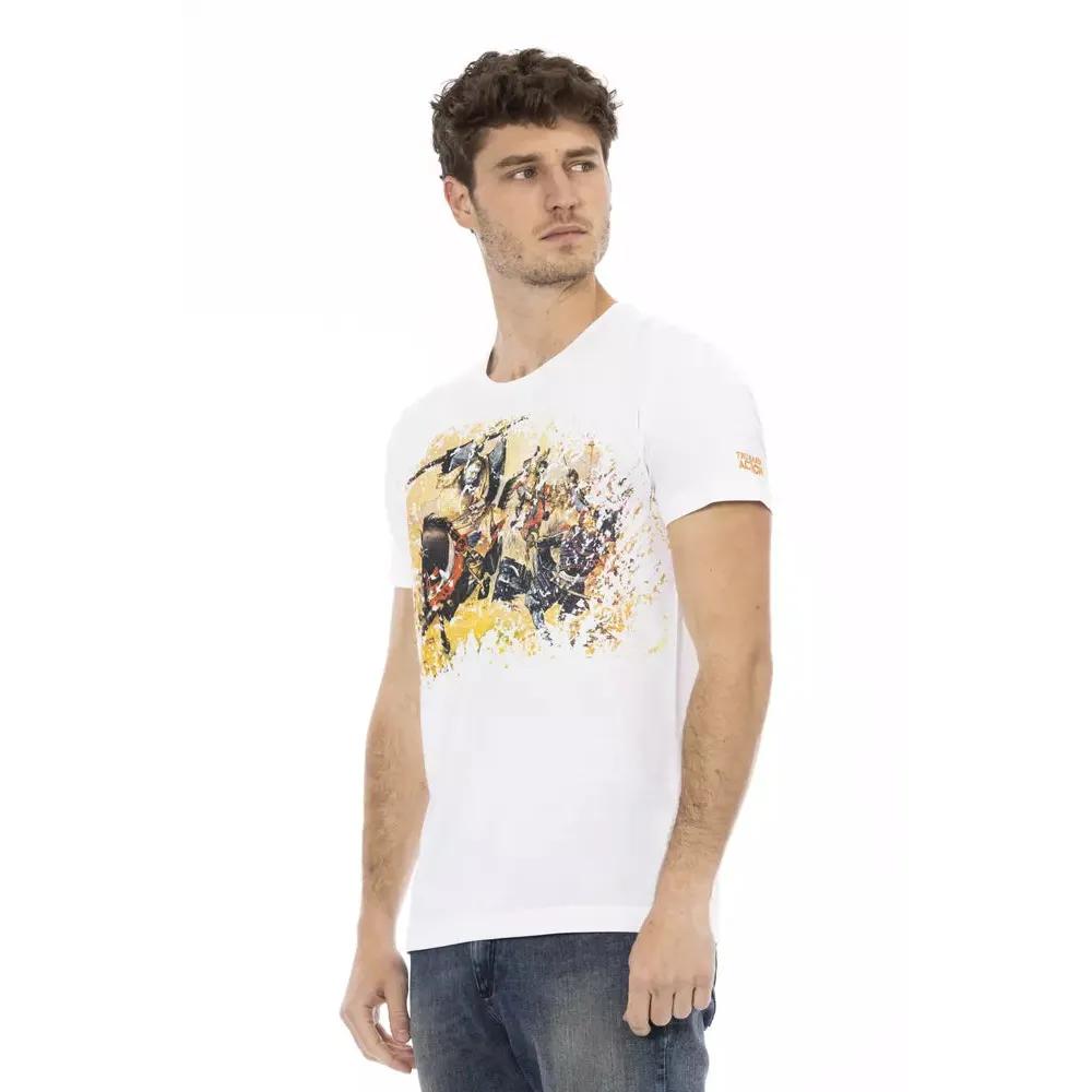 Trussardi Action White Cotton Men T-Shirt