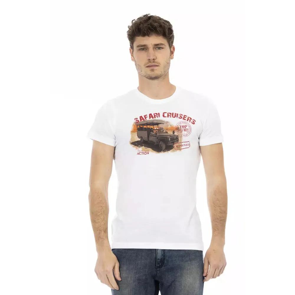 Trussardi Action White Cotton Men T-Shirt