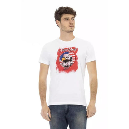 Trussardi Action White Cotton Men T-Shirt