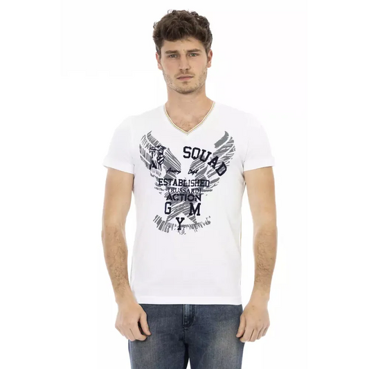 Trussardi Action White Cotton Men's T-Shirt