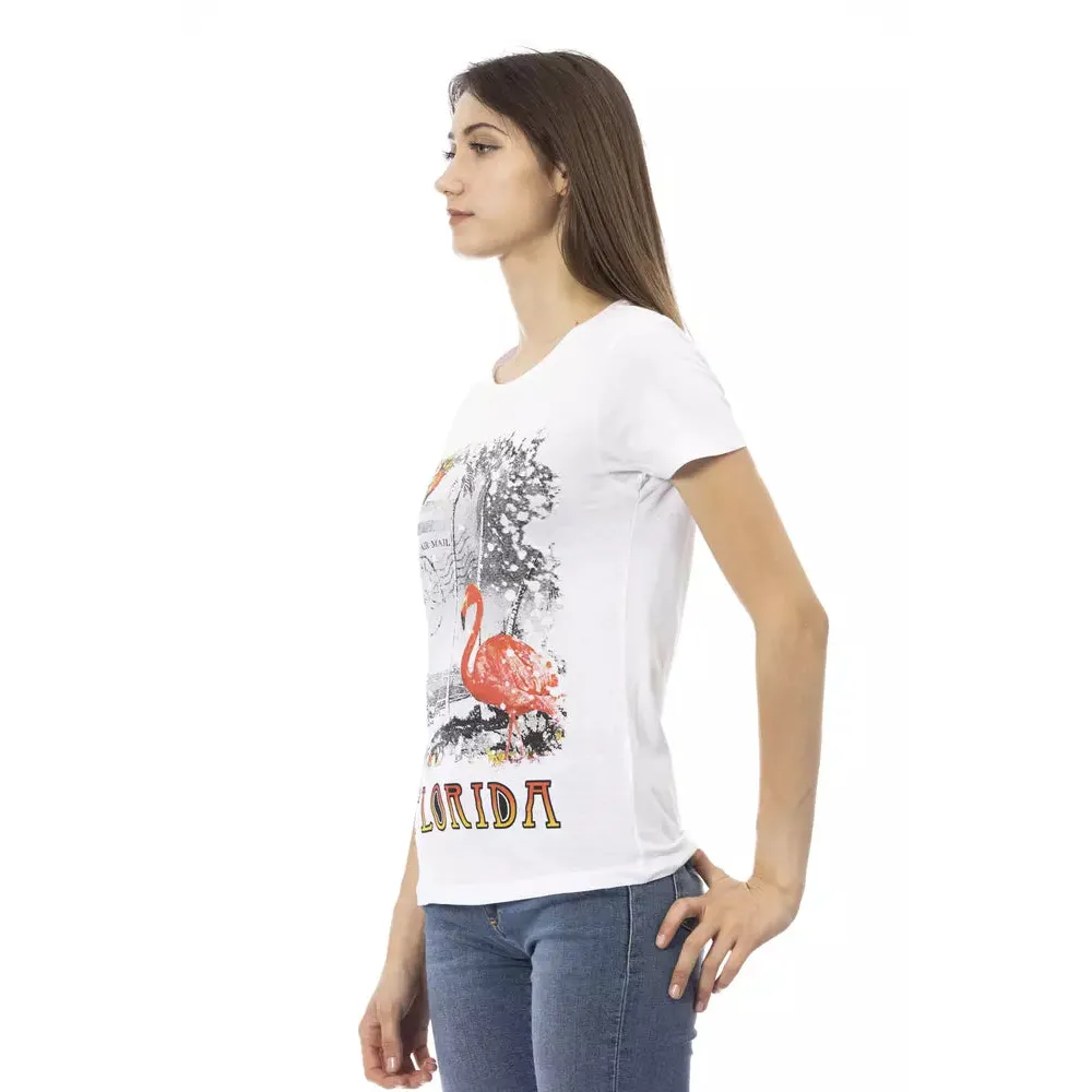 Trussardi Action White Cotton Women T-Shirt