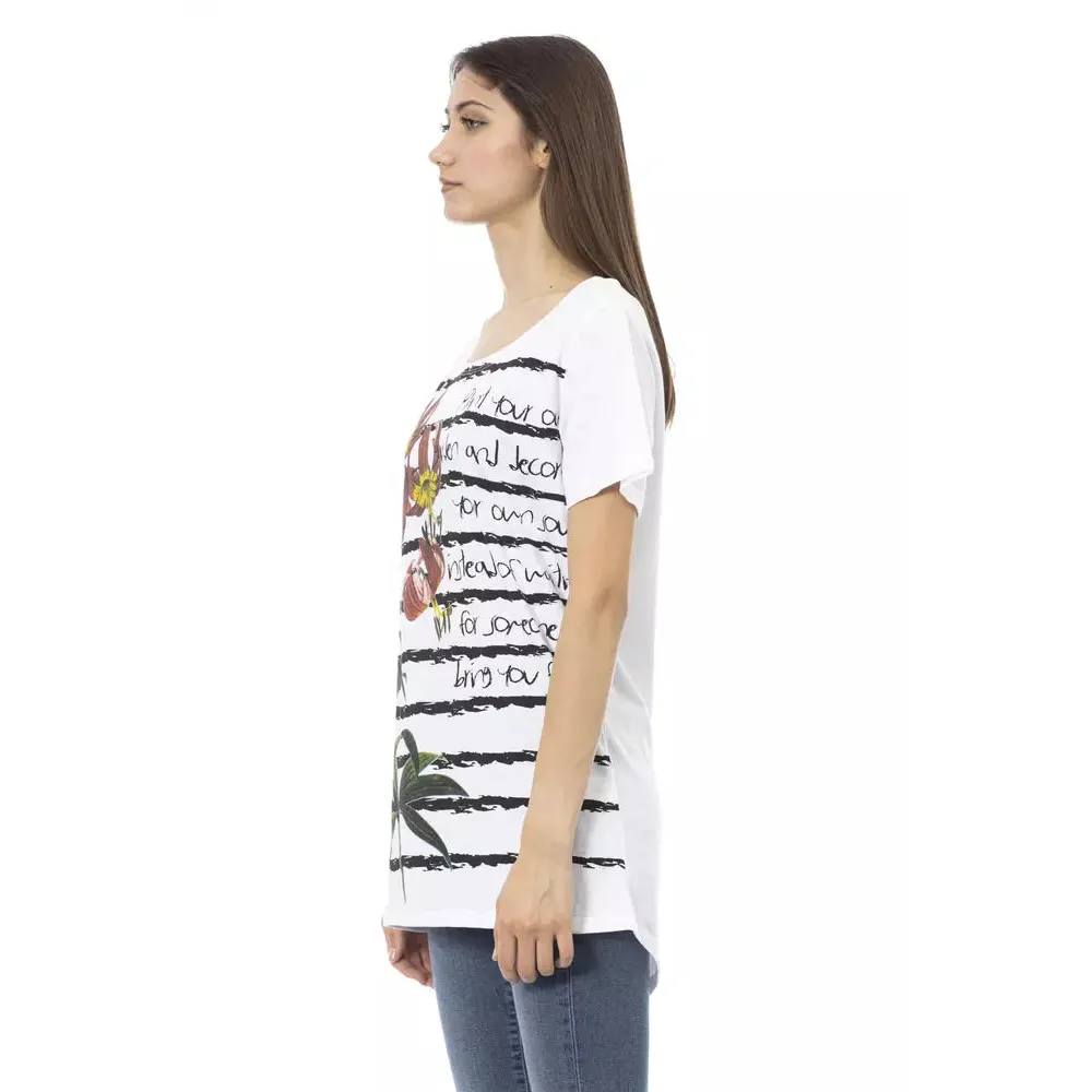 Trussardi Action White Cotton Women T-Shirt