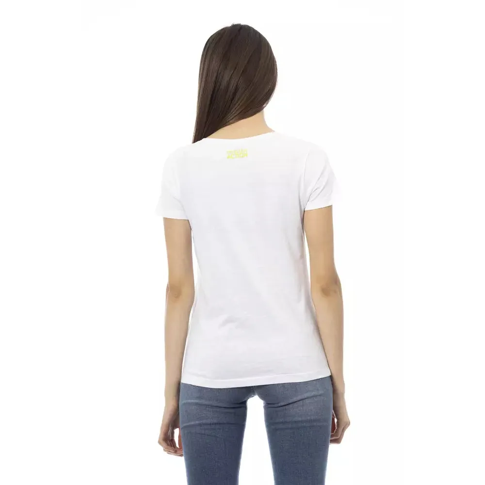 Trussardi Action White Cotton Women T-Shirt