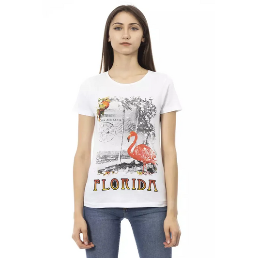 Trussardi Action White Cotton Women T-Shirt