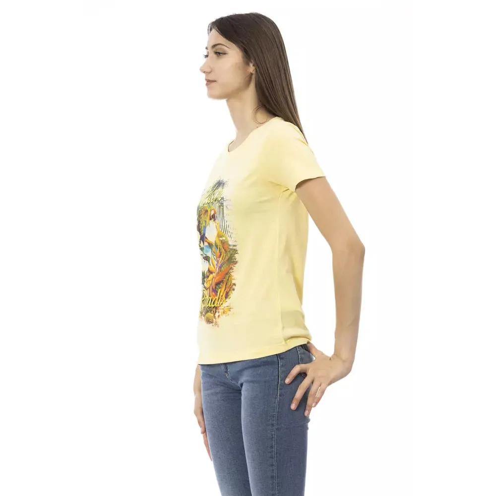 Trussardi Action Yellow Cotton Women T-Shirt